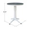 International Concepts Round 36 in Rd Top Pedestal Table, Bar Ht, White/Heather Gray, 36 in W, 36 in L, 41.9 in H, Wood K05-36RT-27B-6B-2 - alternate 2